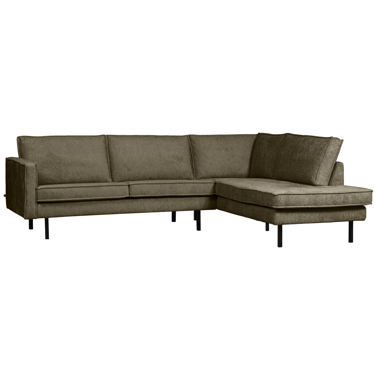 Eckgarnitur Rodeo Struktur Samt bonsai Couch Sofa Ecksofa Longchair rechts