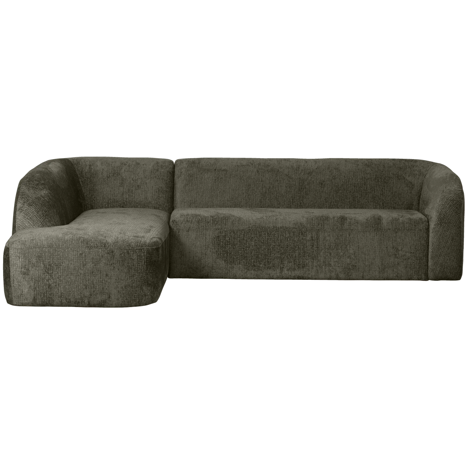 Eckgarnitur Sloping Struktur Velvet frost Ecksofa Longchair links