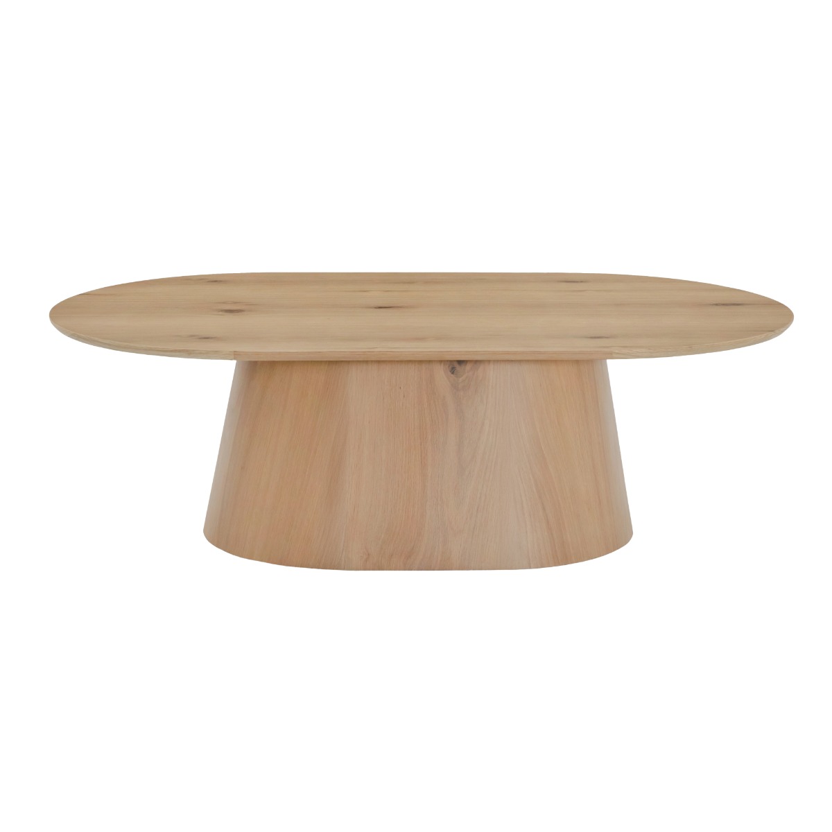 Couchtisch Novero oval 120 x 70 cm Eichenholzfurnier natur