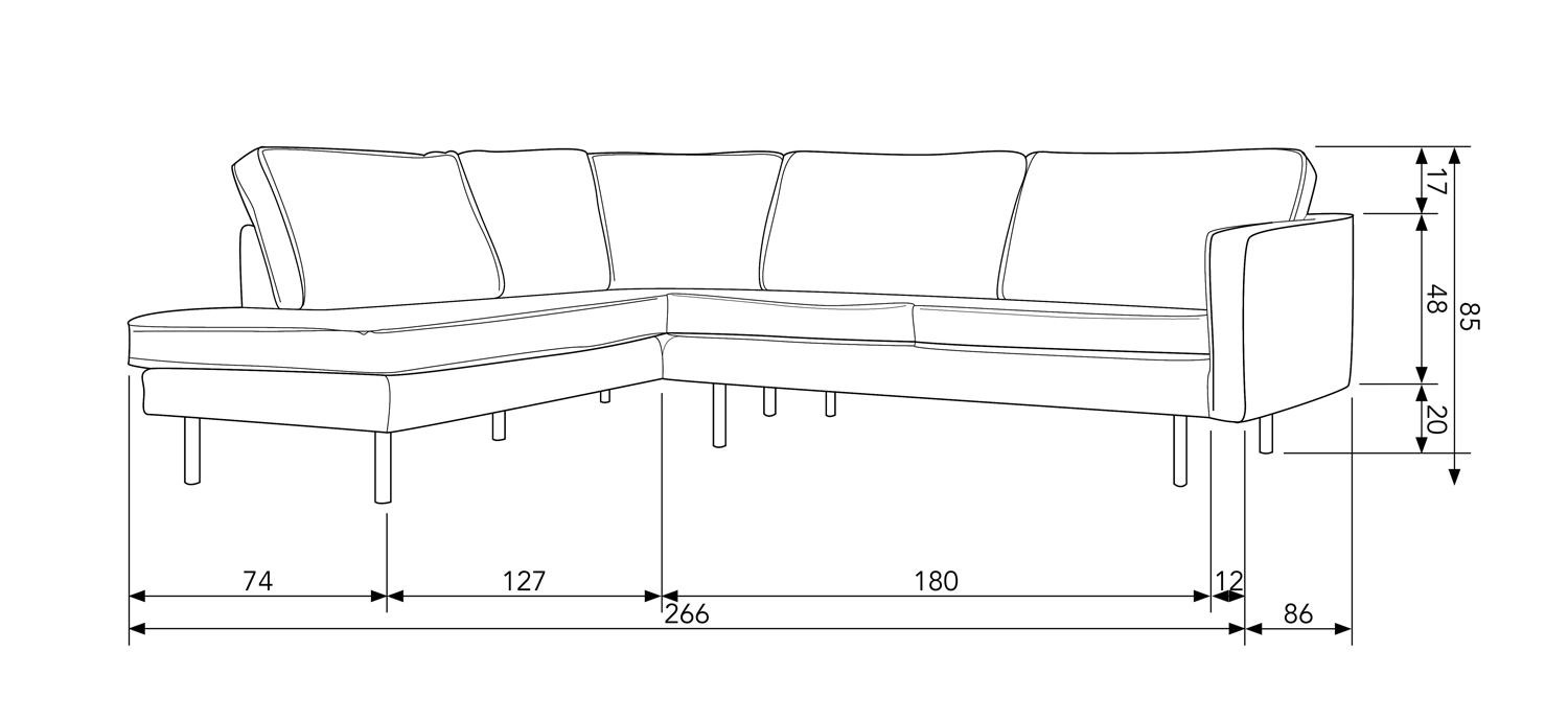 Eckgarnitur Rodeo Samt pistazie Couch Sofa Ecksofa Longchair links