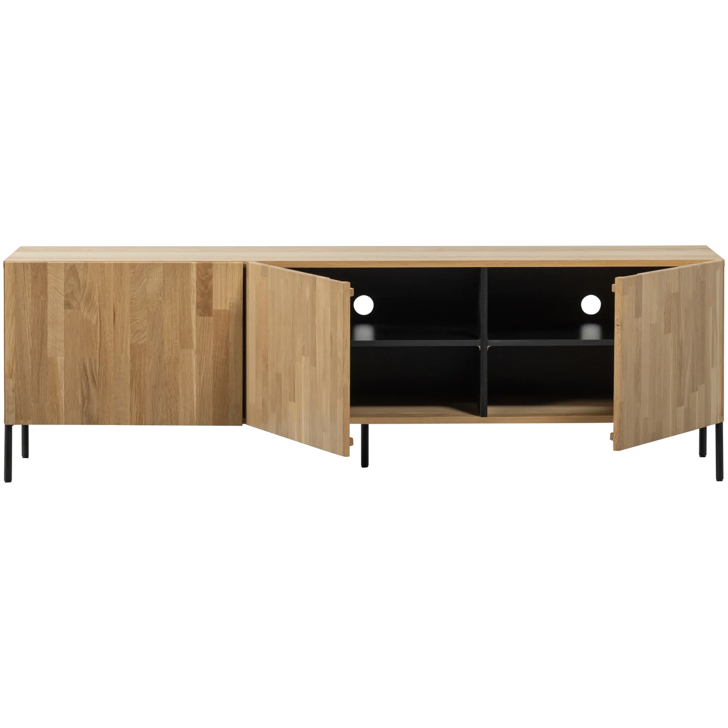 TV Möbel Lowboard BONO Gravure 180 cm Eiche natur