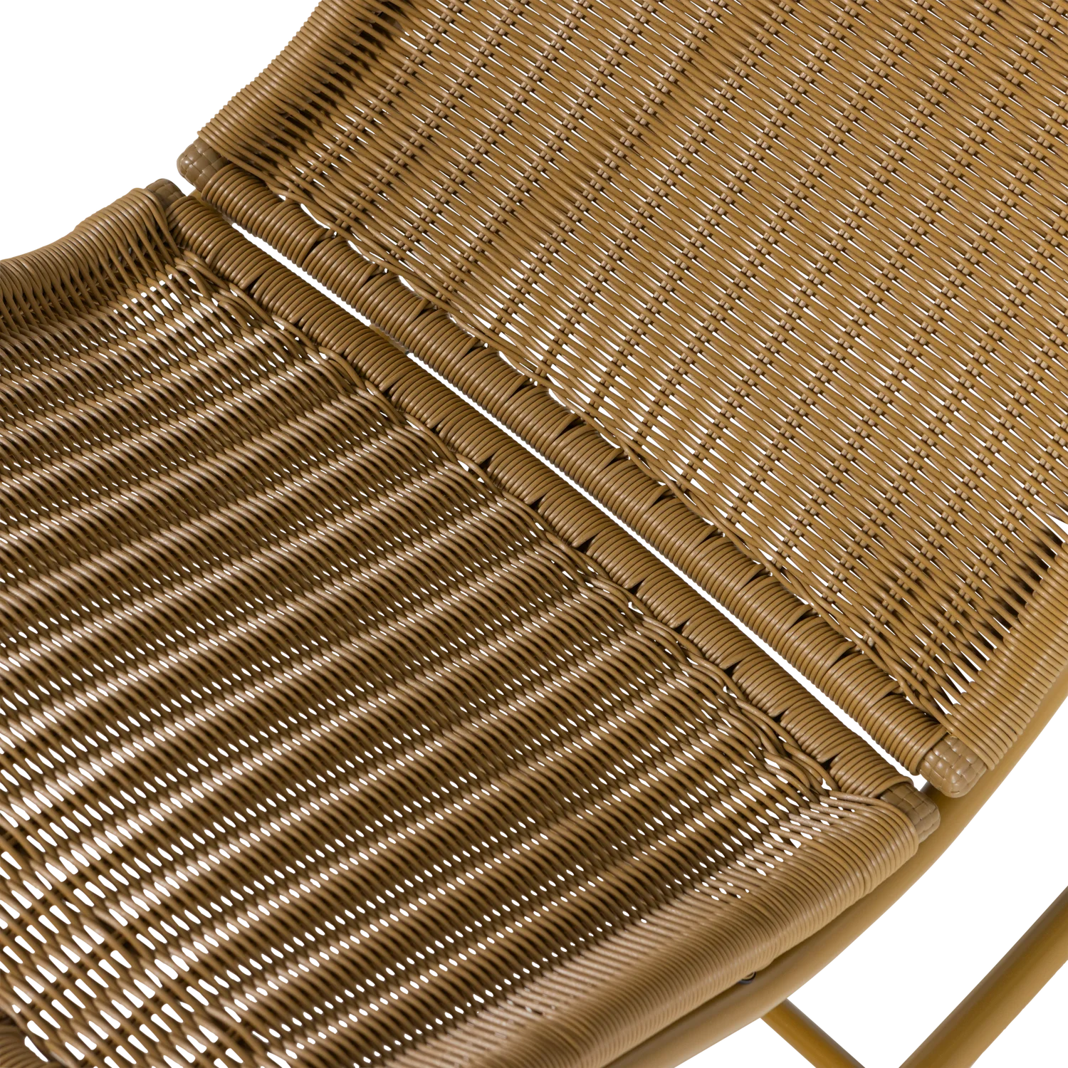 Outdoor Schaukelstuhl Gartenstuhl TOM Metall Kunstrattan honiggelb