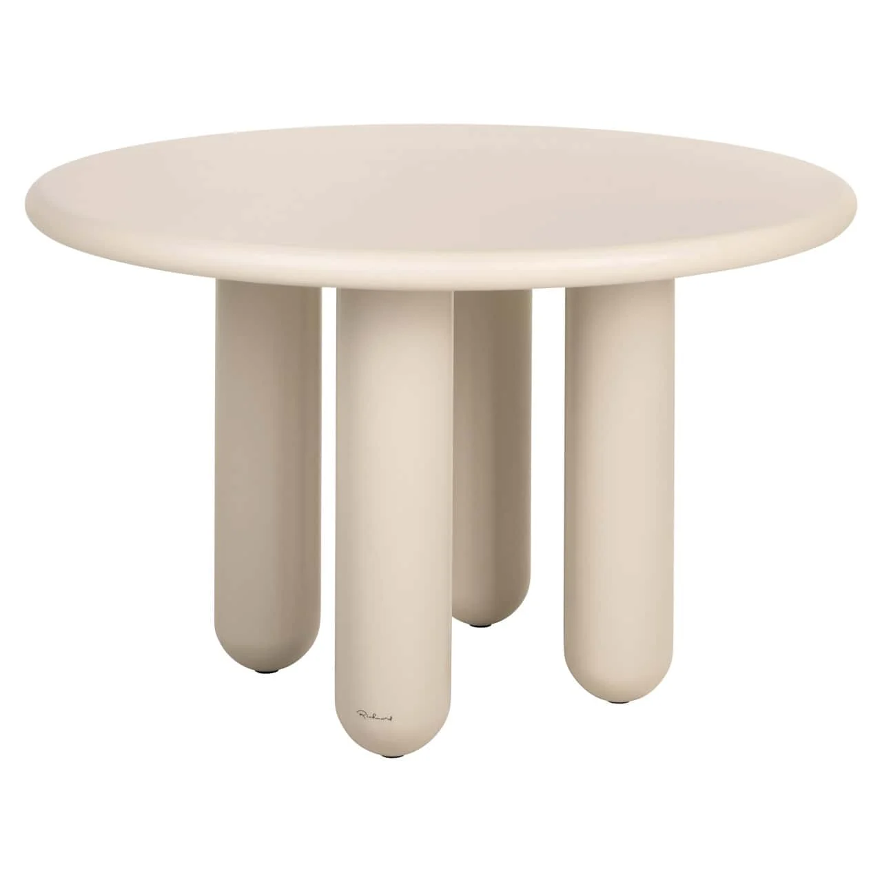 Esstisch Calma rund Ø 120 cm MDF Metall beige