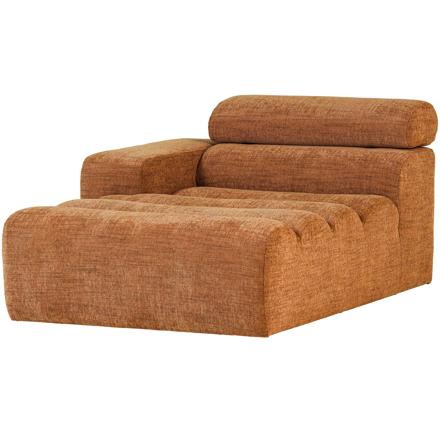 Sofaelement NOVI mit Longue Element links Webstoff orange melange