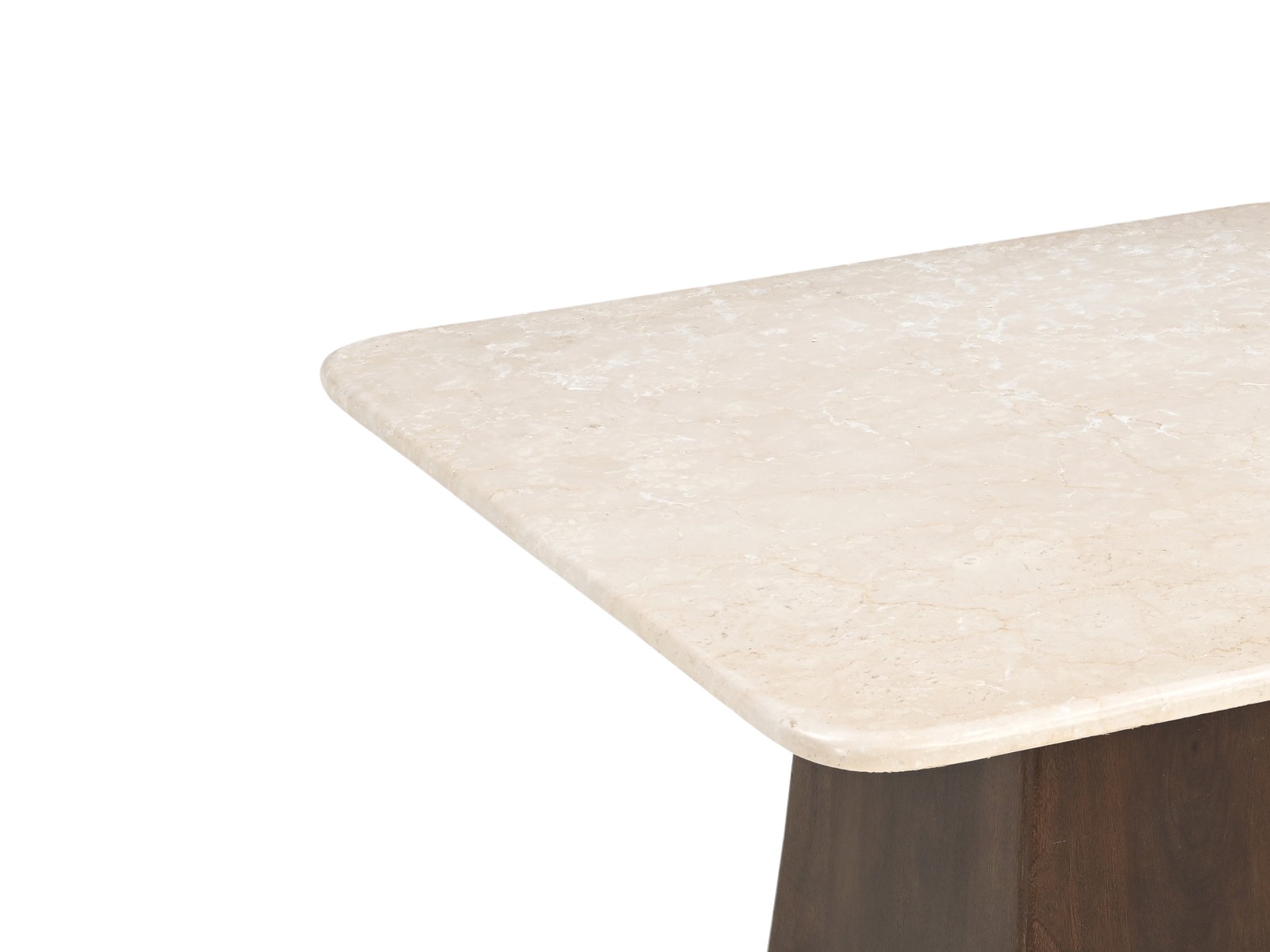 Couchtisch Bottecino 75 x 75 cm Mangoholz braun Marmor