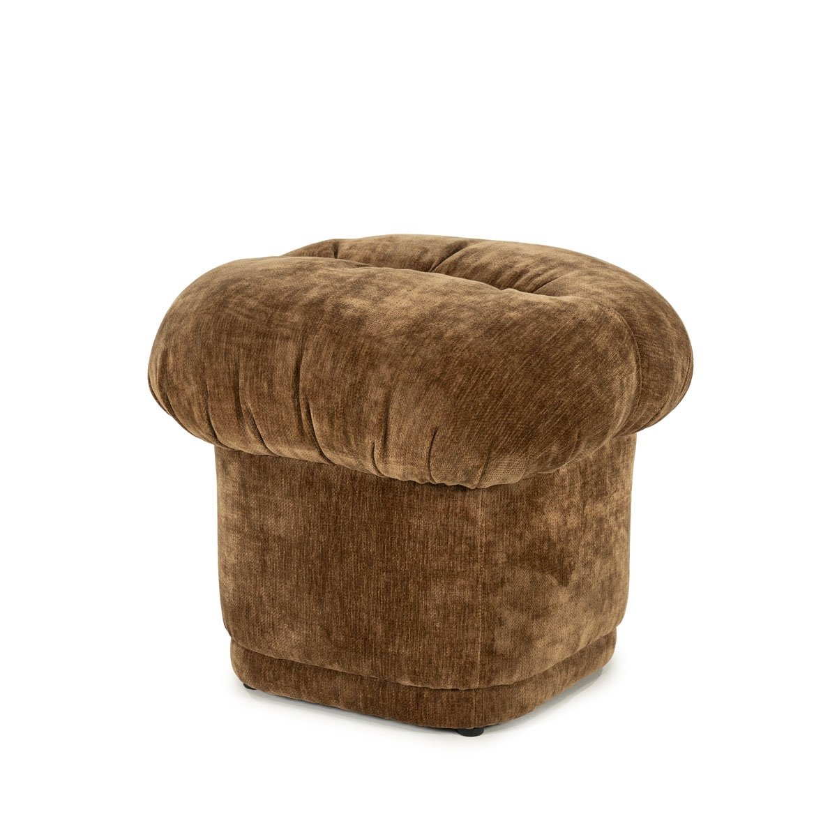 Pouf Nook H 47 cm senffarben Hocker Sitzhocker