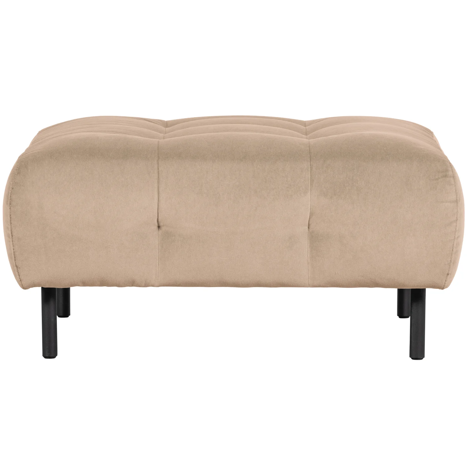 Pouf LLOYD 90 x 90 cm Hocker Sitzhocker Samt Velvet meersalz
