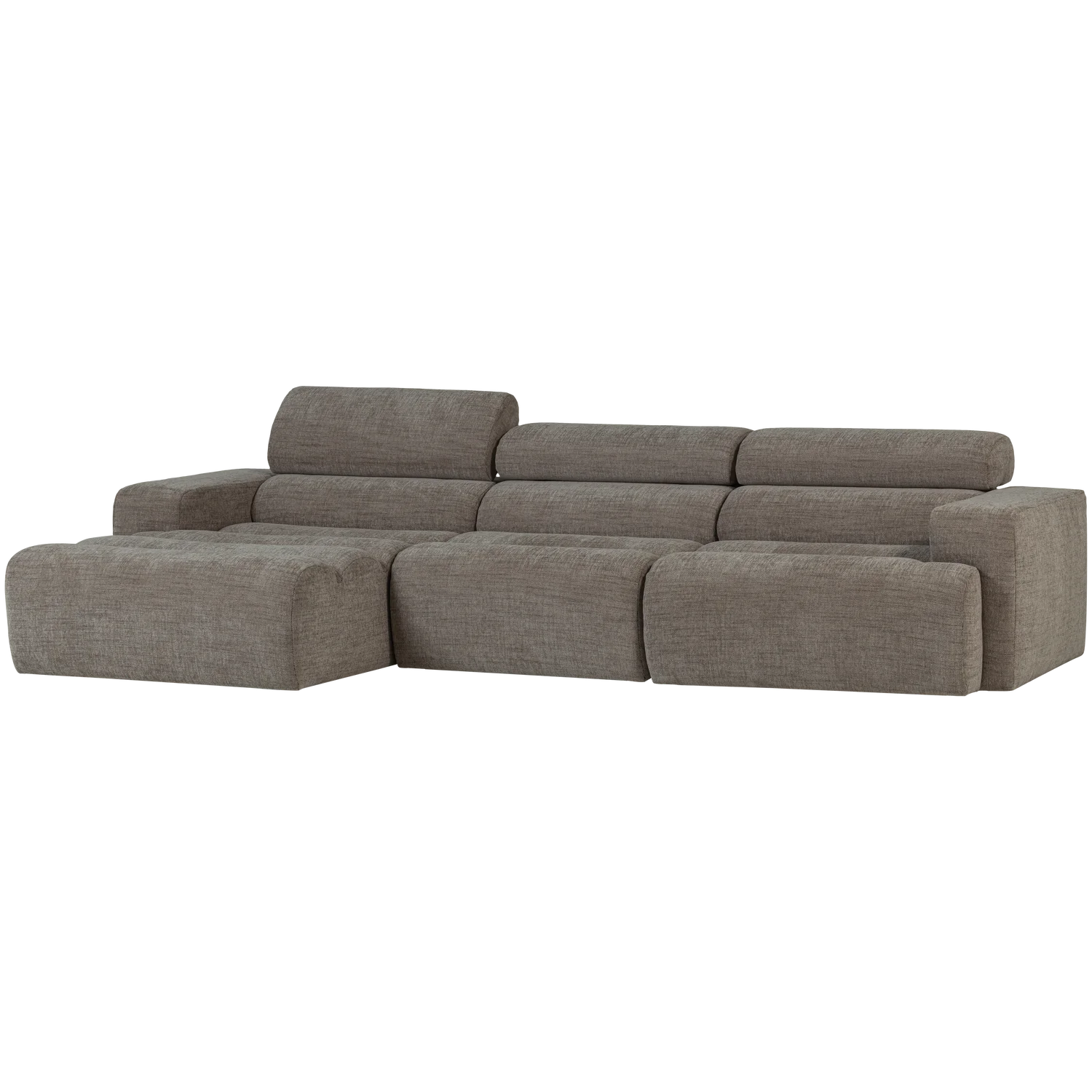 Ecksofa Sofa NOVI Bezug Melange grau Chaiselongue links