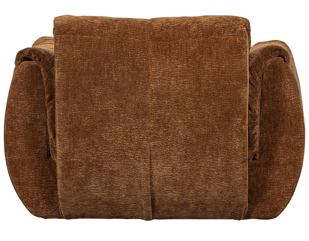Sessel BAGGY drehbar 3D Chenille mittelbraun