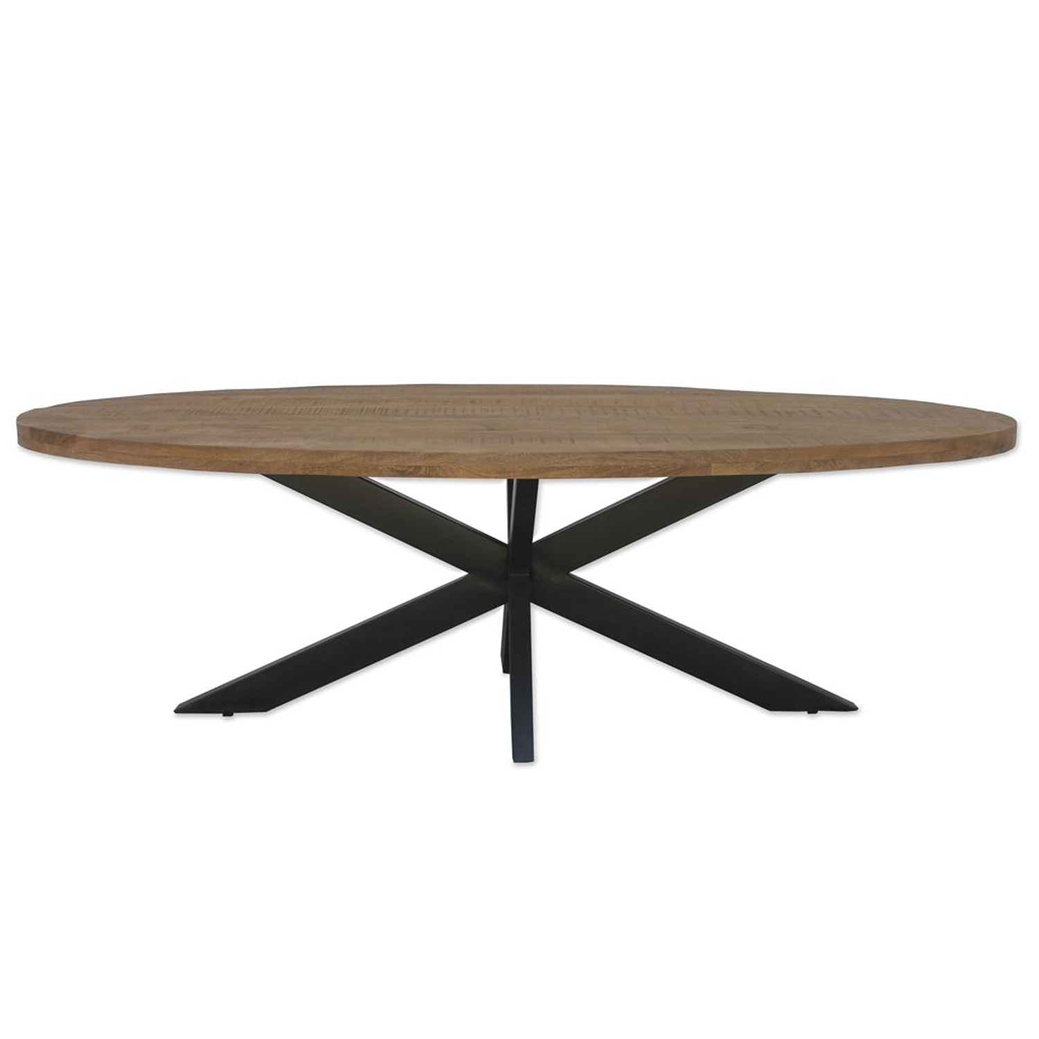 Esstisch oval 180 x 90 cm Mango Holz