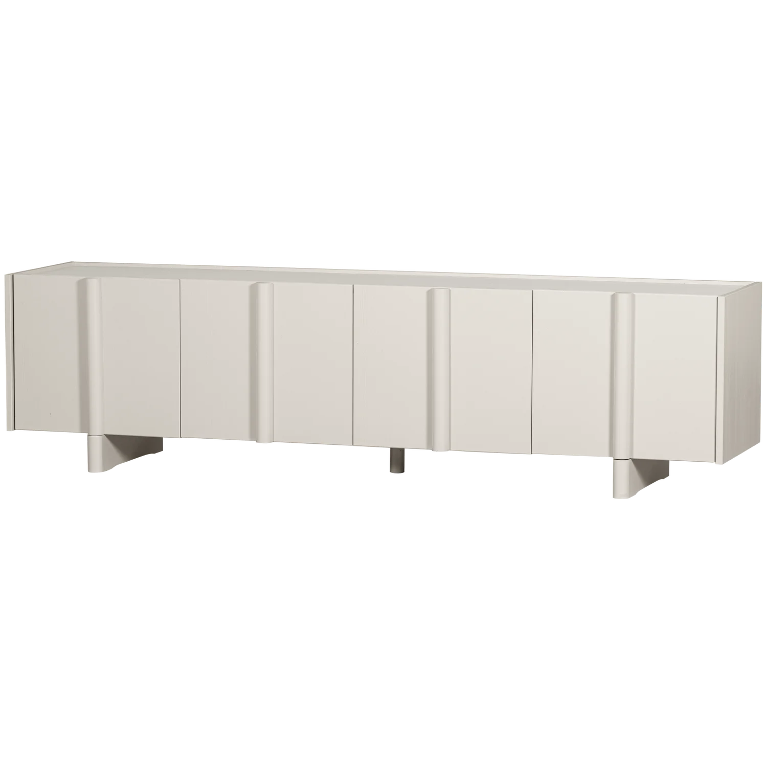 TV Möbel Lowboard BASU 200 cm Kiefernholz staubgrau