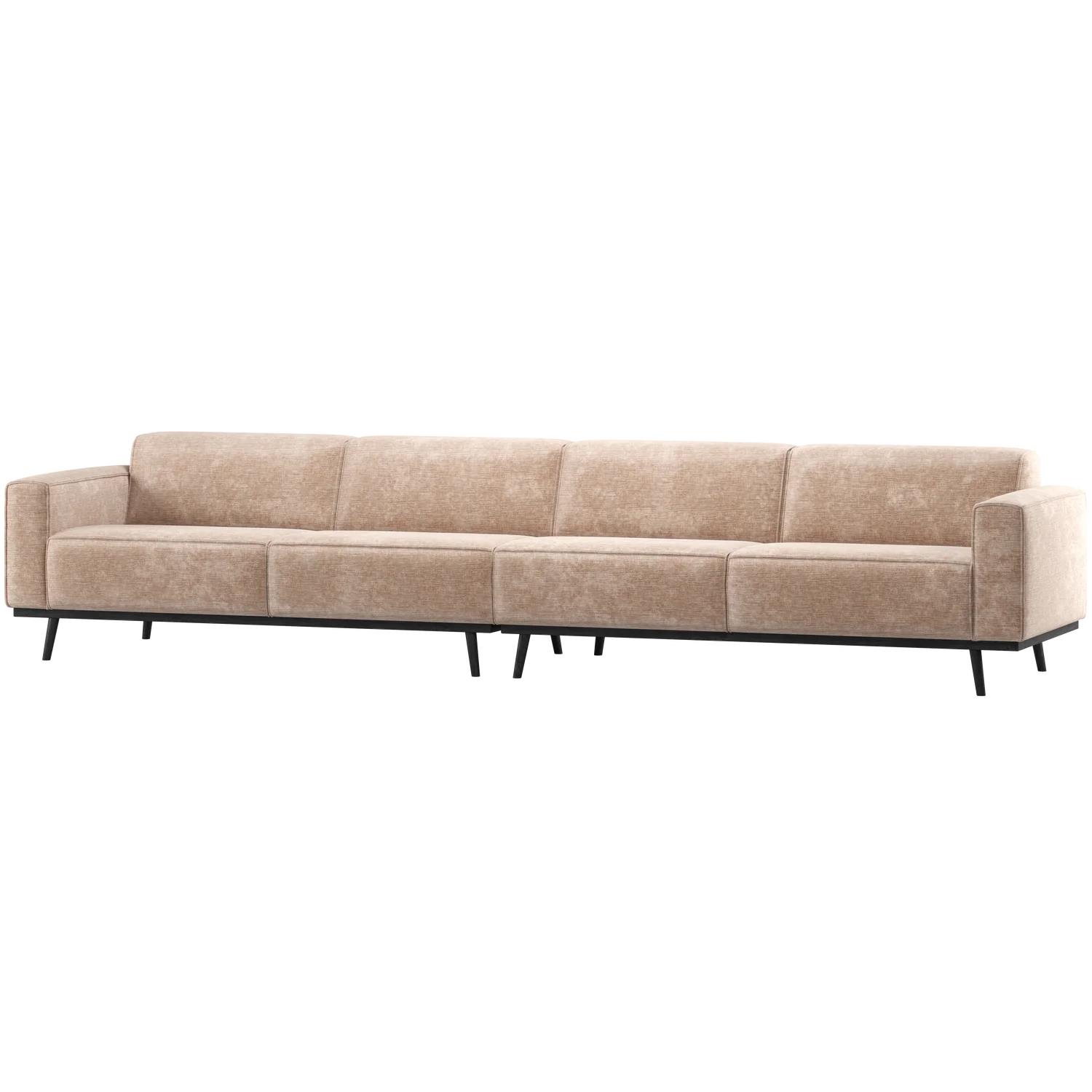 XL 4 Sitzer Sofa Statement Chenille-Samt natur Couch