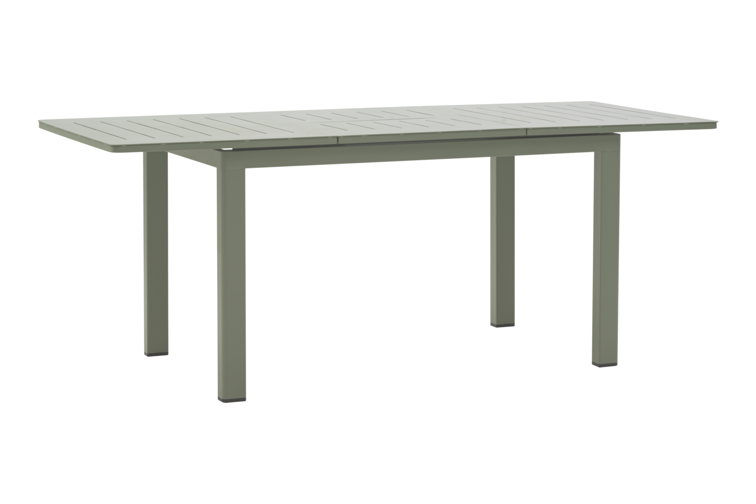 Gartentisch LOMMA staubgrün ausziehbar 132 bis 192 x 80 cm Aluminium