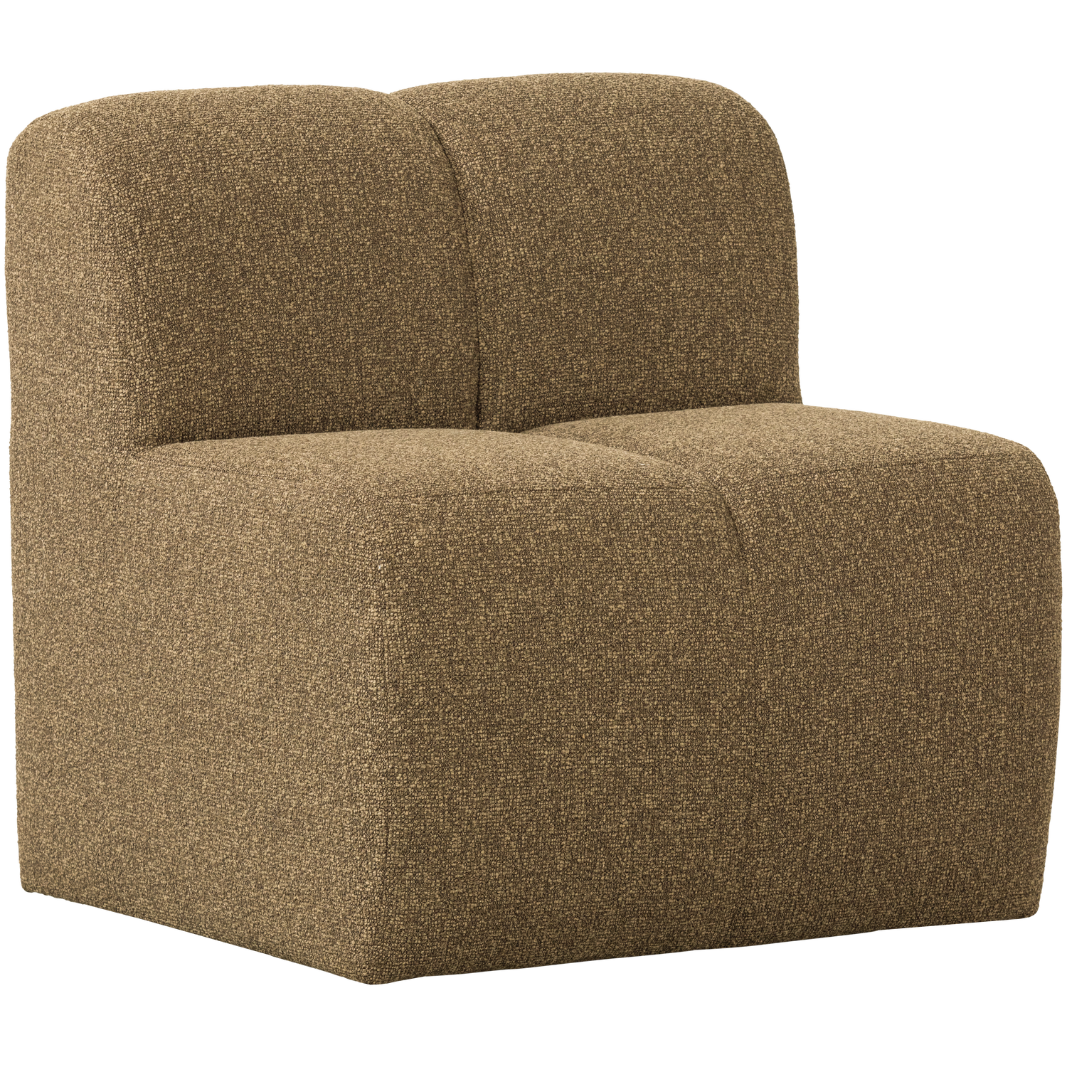 Esszimmerbank Eckbank MOJO 84 cm Element Bouclé gelb/braun melange