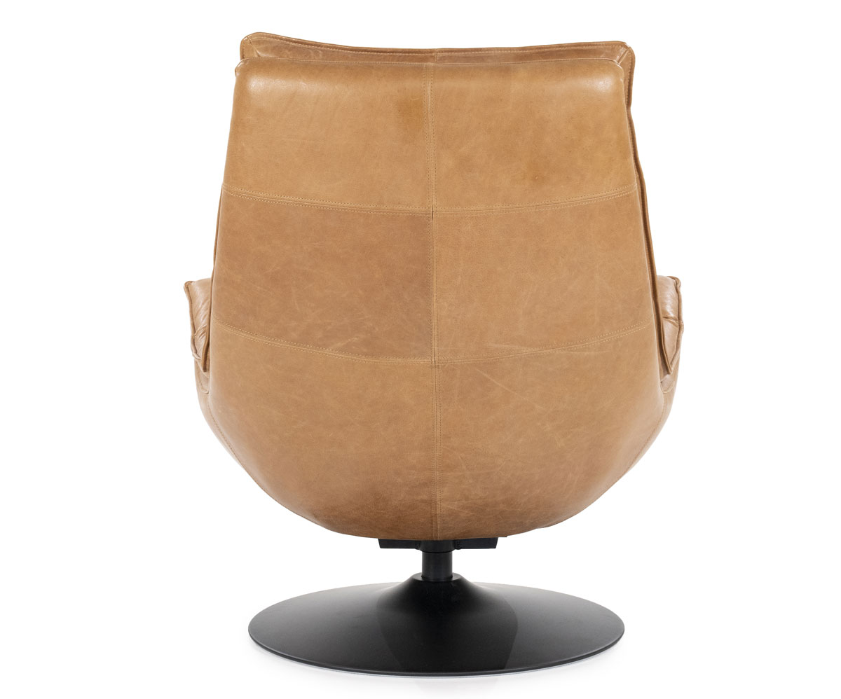 Sessel Relaxsessel Sven Boho Leder cognac Drehsessel