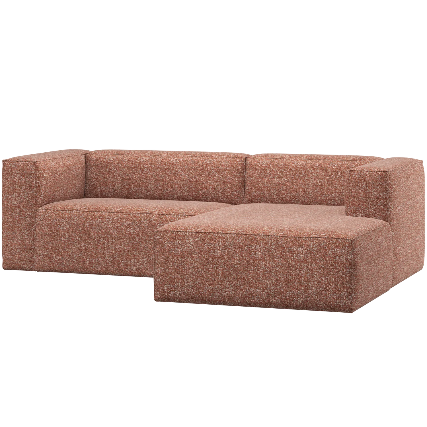 Ecksofa BEAN Melange terra Longchair rechts