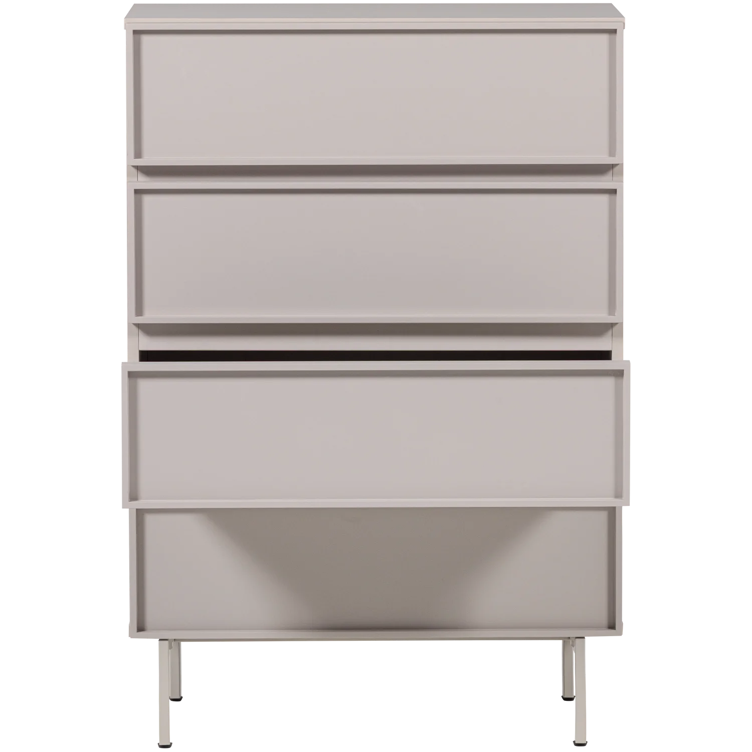 Kommode TOURS 70 cm mit 4 Schubladen MDF Melamin beschichtet sandfarben