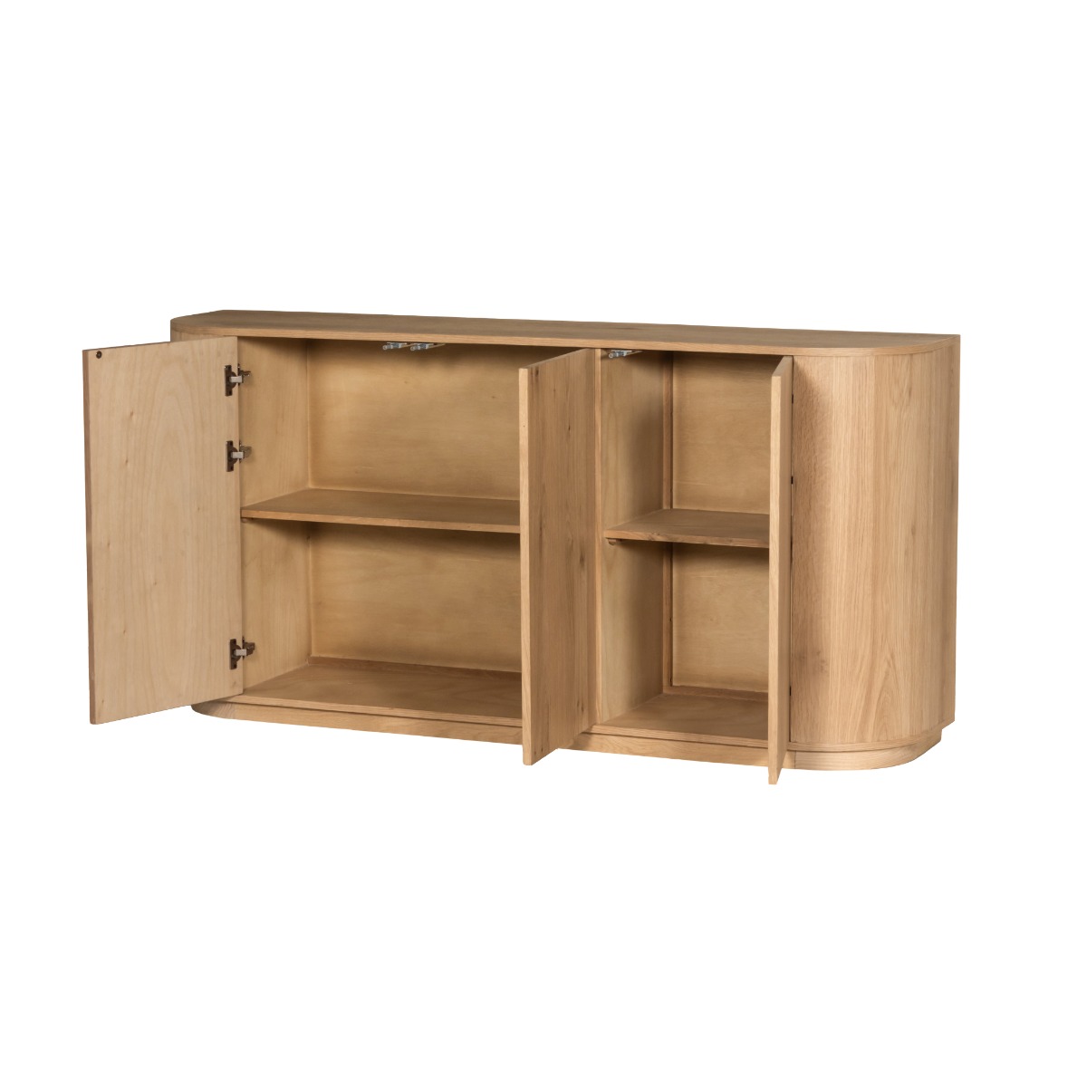 Sideboard Novero 170 cm Eichenholzfurnier natur Kommode