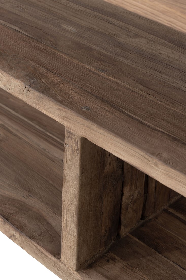 TV Möbel Lowboard CORSO 220 cm rusticales Teakholz