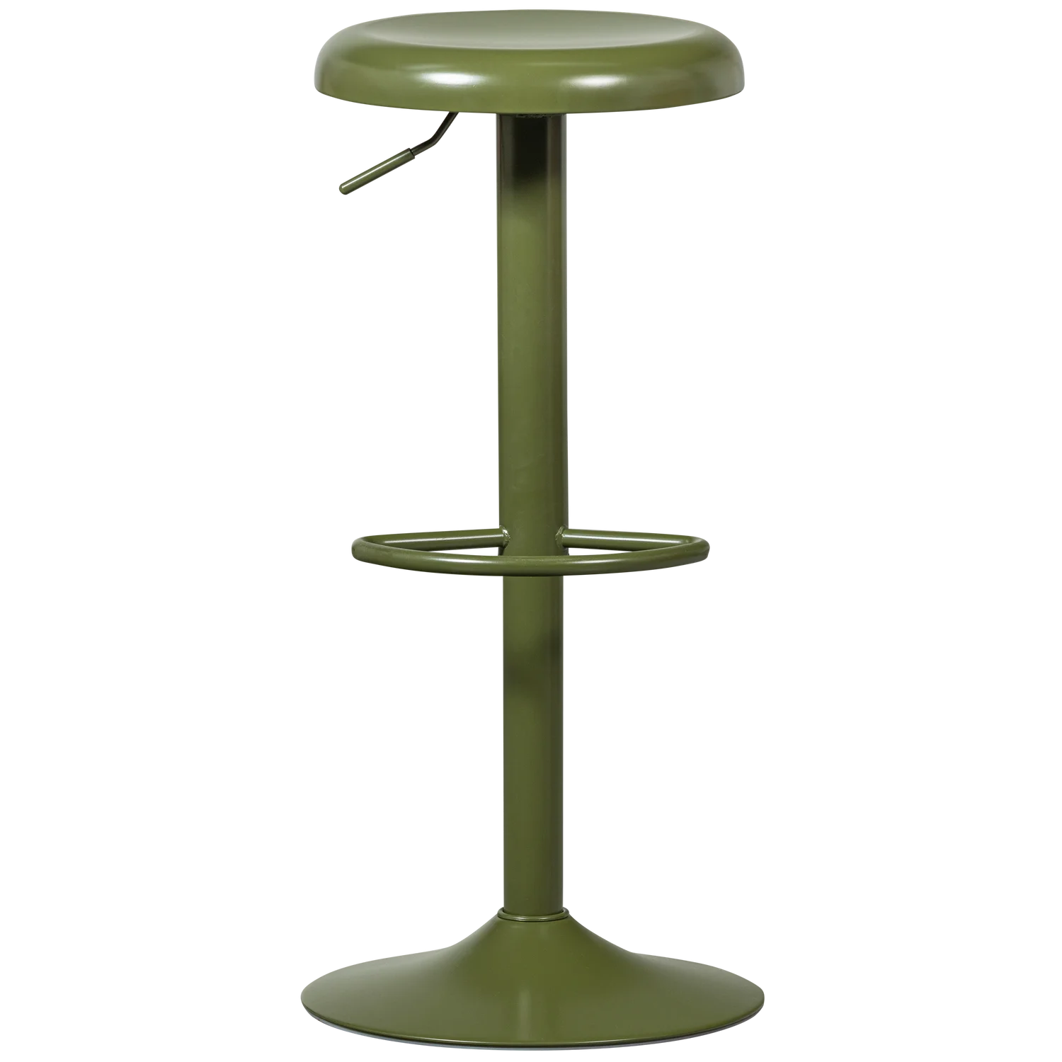 Barhocker ISAAC SH 61-81 cm höhenverstellbar Metall warmgrün Barstuhl