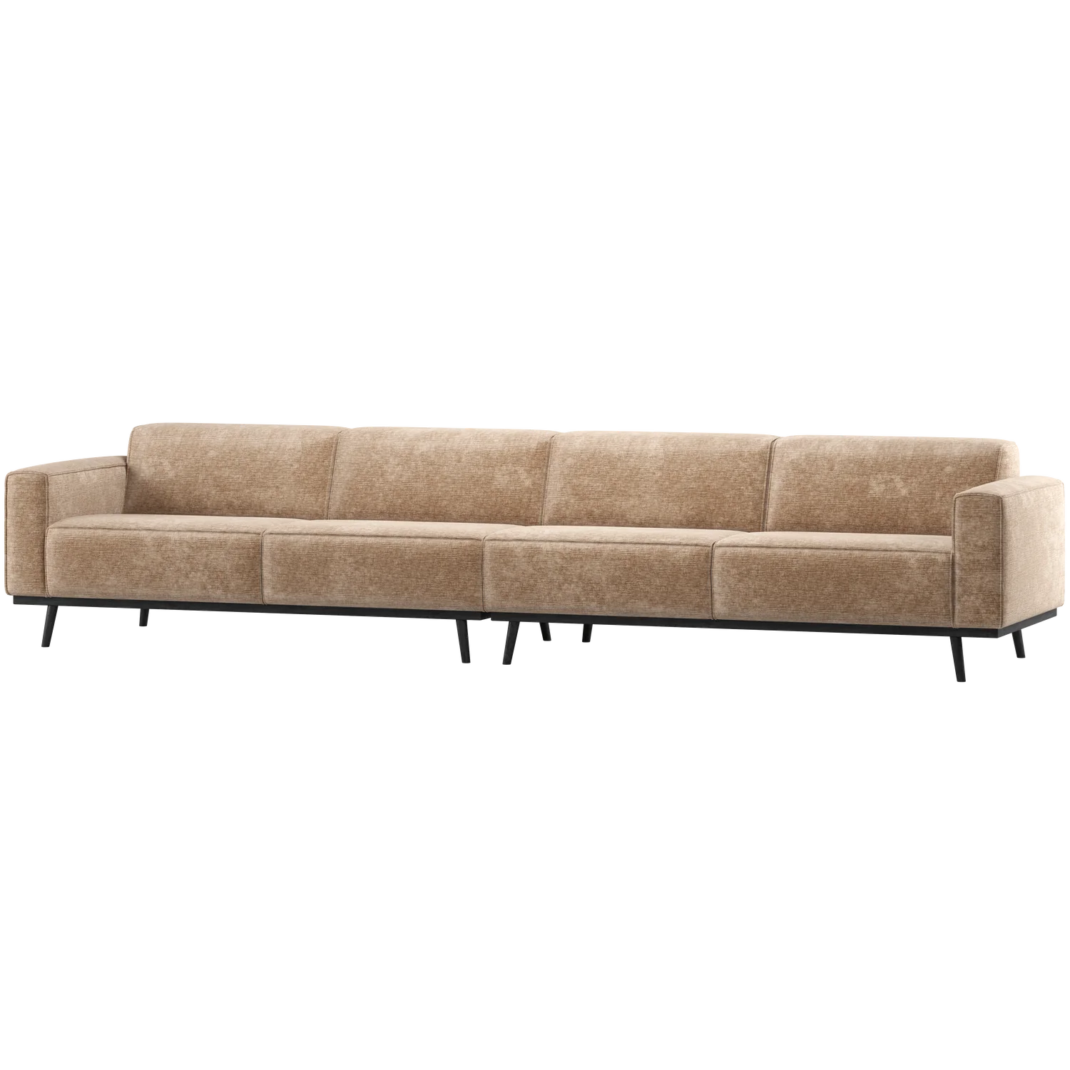 XL 4 Sitzer Sofa Statement Chenille-Samt Pfirsich rosa Couch