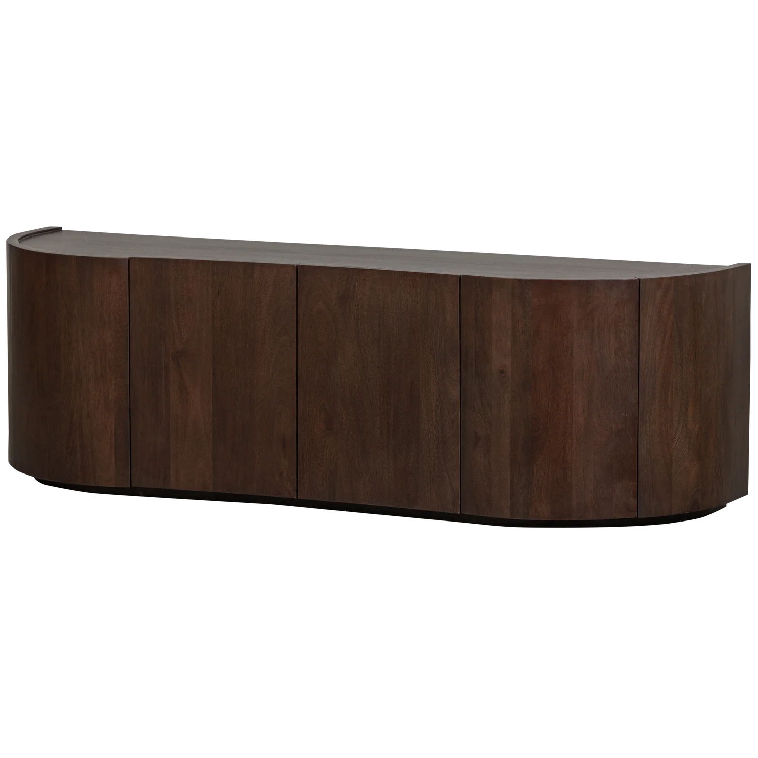 Sideboard SENSE 160 cm mit 4 Türen Mangoholz dunkelbraun Kommode