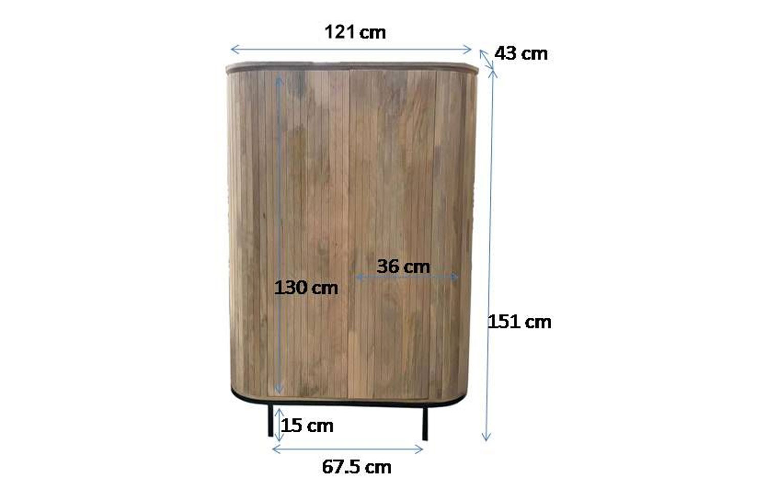 Schrank Noor H 151 cm Natural Mango Holz