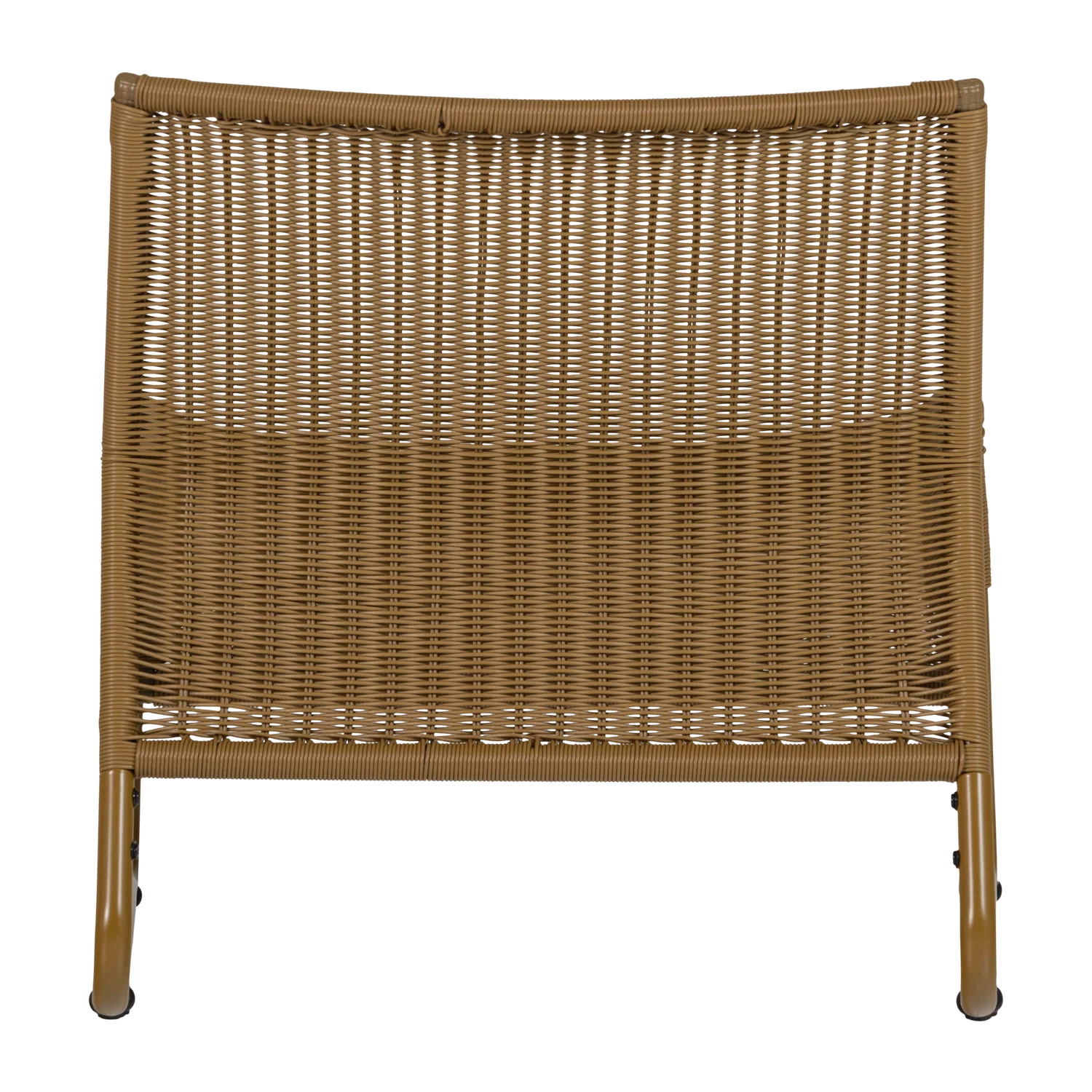 Outdoor Lounge Sessel WEST Polyrattan honiggelb Gartensessel Metall Rattan Metall