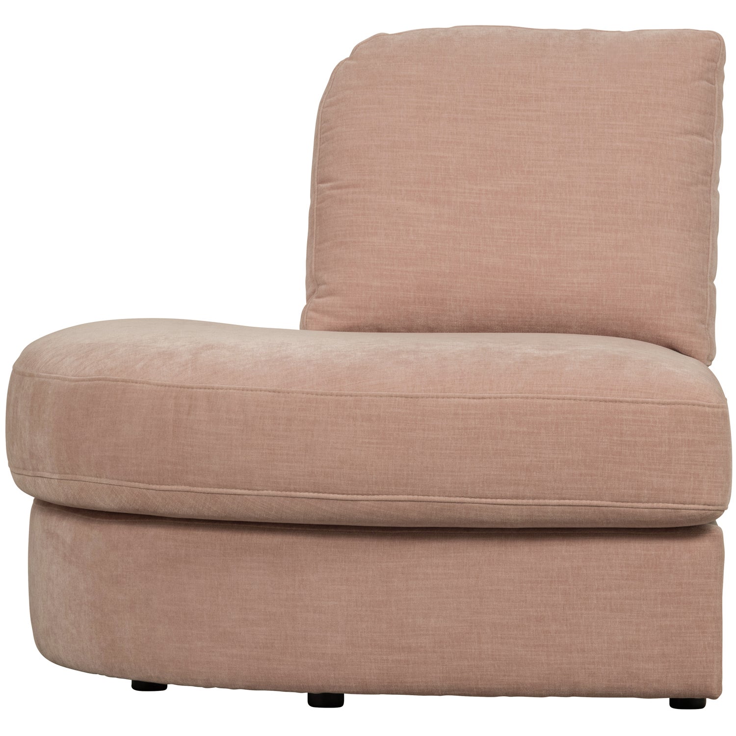 Sofaelement Eckbank FAMILY runde Ecke links Webstoff rosa