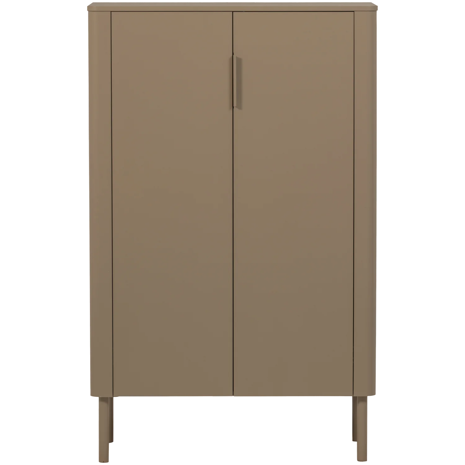 Aufbewahrungsschrank GUNNAR H 135 cm mit 2 Türen Kiefernholz schlammfarben