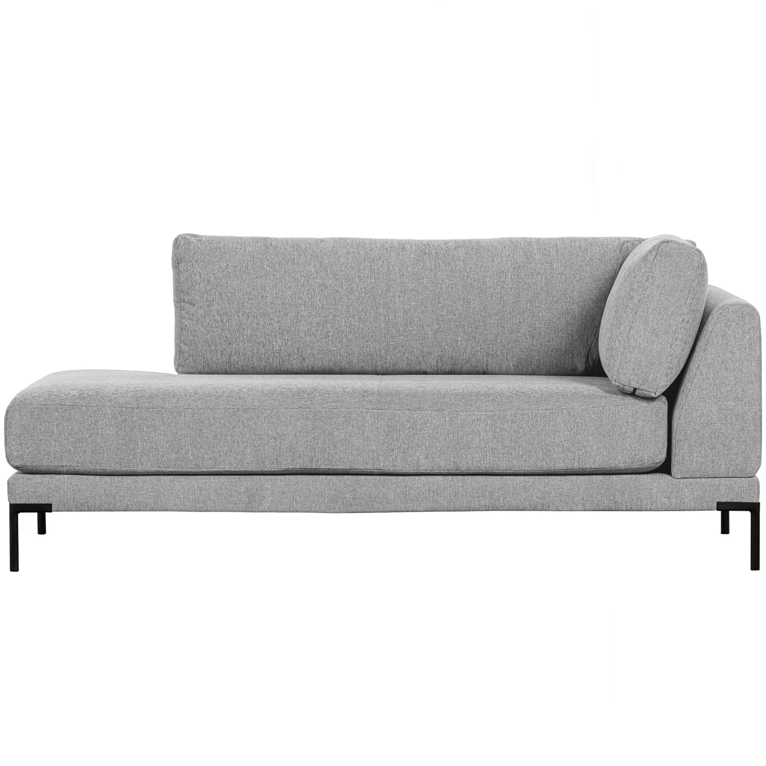 Lounge Element Couple links Chenille Stoff hellgrau Couch Sofa