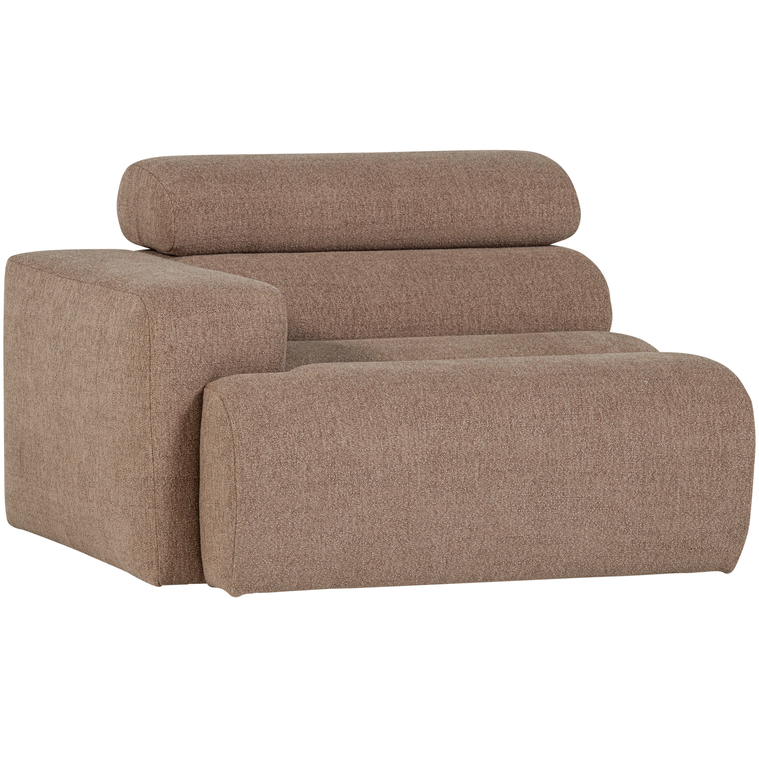 Sofaelement NOVI mit Armlehne links Element Bouclé taupe