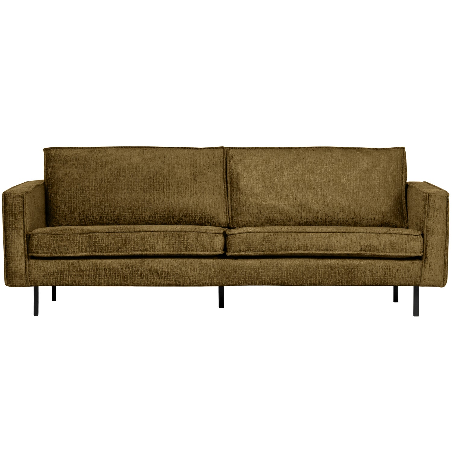 2,5 Sitzer Sofa RODEO Struktur Samt messingfarben Couch Loungesofa