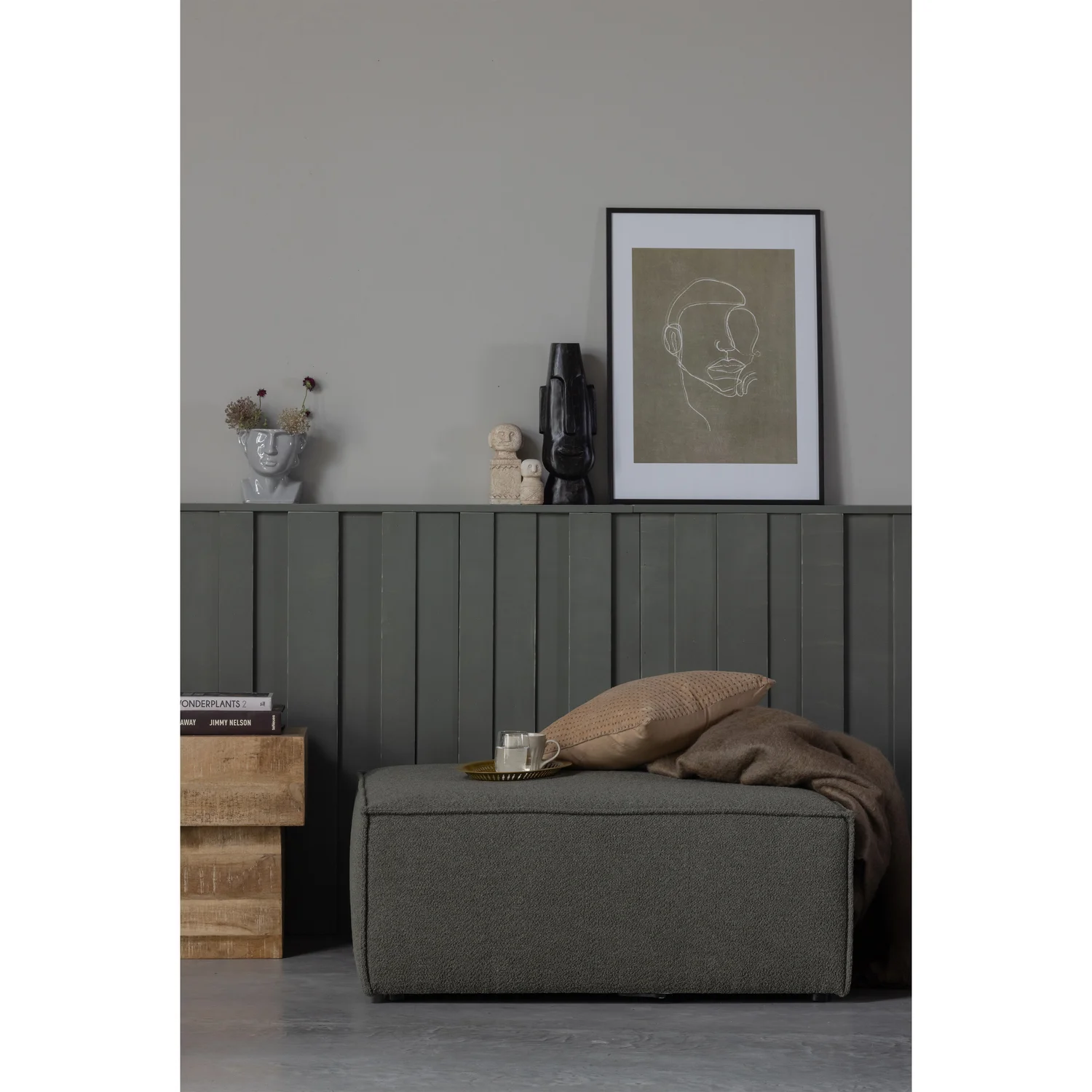 Beistelltisch BALK TOO 50 x 35 cm Mangoholz natur Couchtisch 