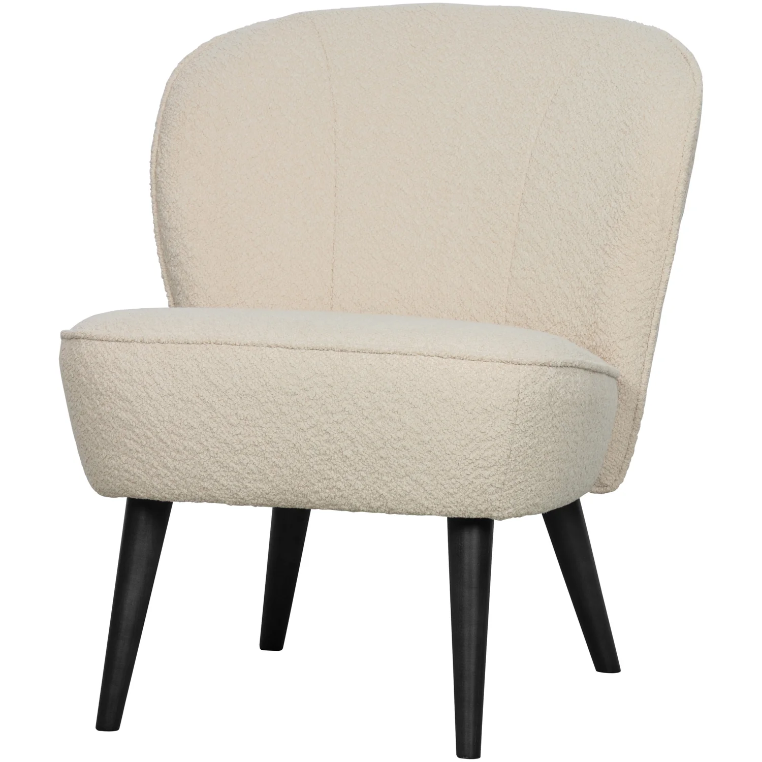 Sessel SARA Bouclé cremefarben Loungesessel Clubsessel Chair
