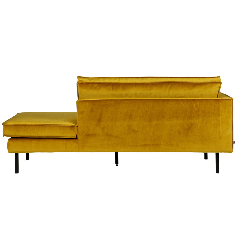 Sofa Chaiselongue RODEO Recamiere Samt ocker links Tagesbett