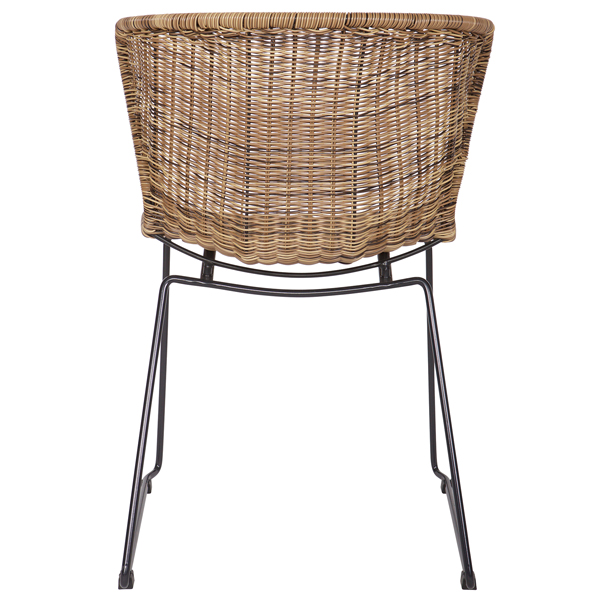 woood 2er Set Gartenstuhl Stuhl WINGS Kunstrattan Poly Rattan natur