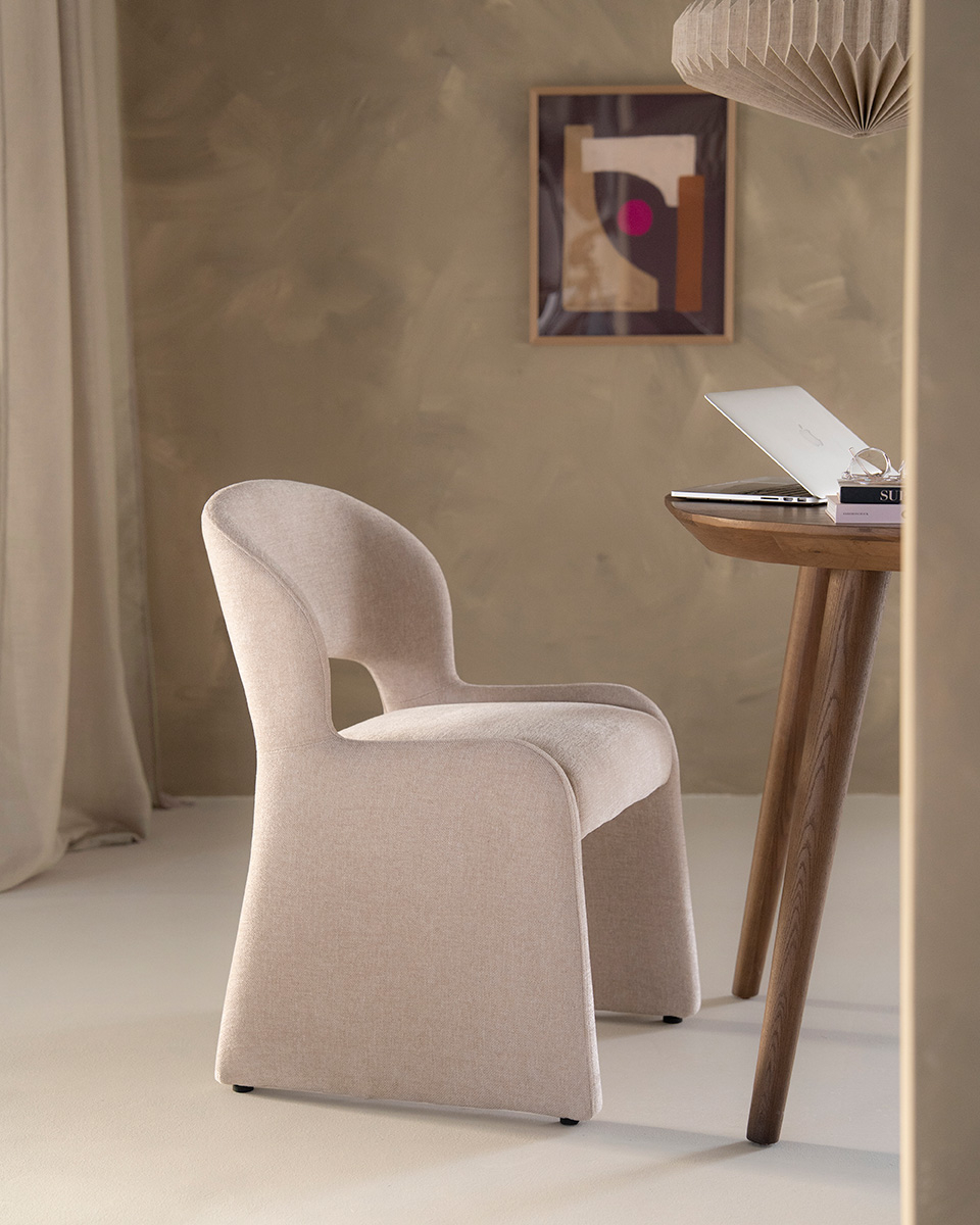 Esszimmerstuhl Odette Stoff beige