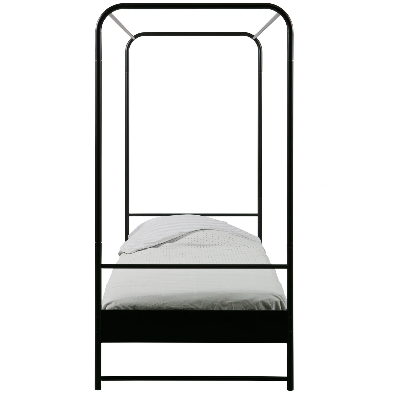 woood Himmelbett Bett Bunk 200 x 90 cm Metall schwarz