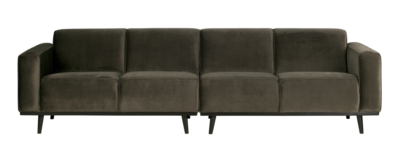 4 Sitzer Sofa STATEMENT Samt dunkelgrün