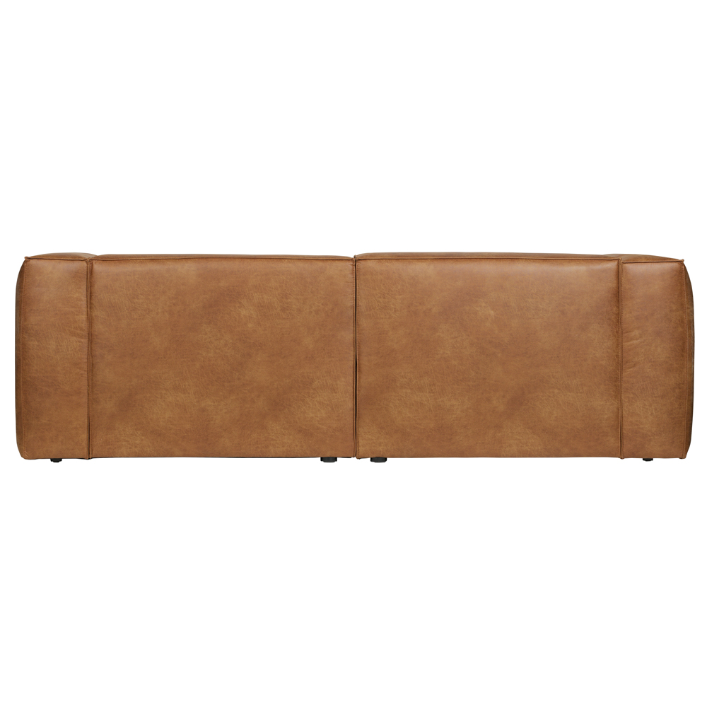 woood 3,5 Sitzer Sofa Bean Cognac recyceltes Leder