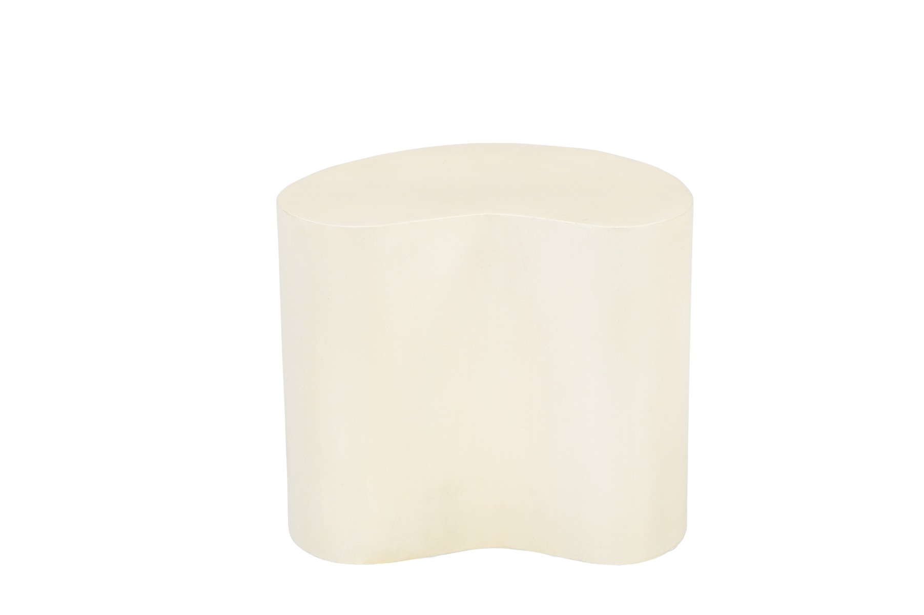 Couchtisch Sandy organisch 49 cm Beton cremeweiß Sofatisch