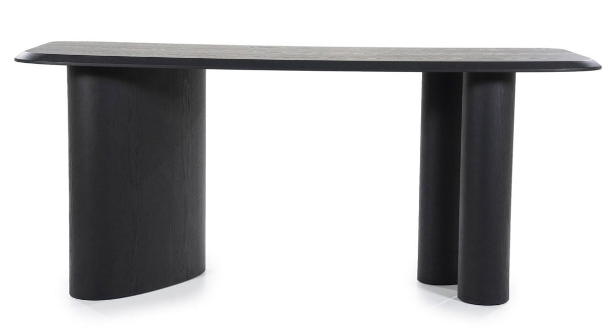 Bartisch Walter 220 x 80 cm Eiche Furnier schwarz