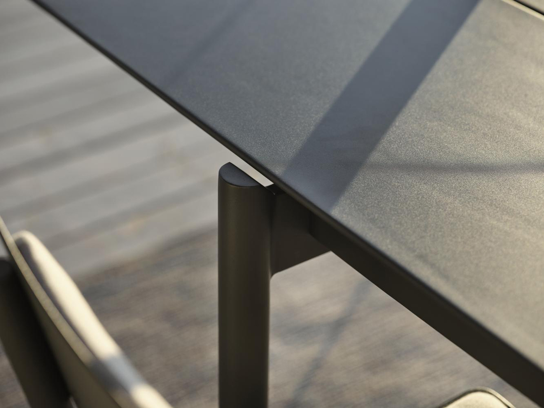 Design Gartentisch B45 anthrazit 250 cm Aluminium