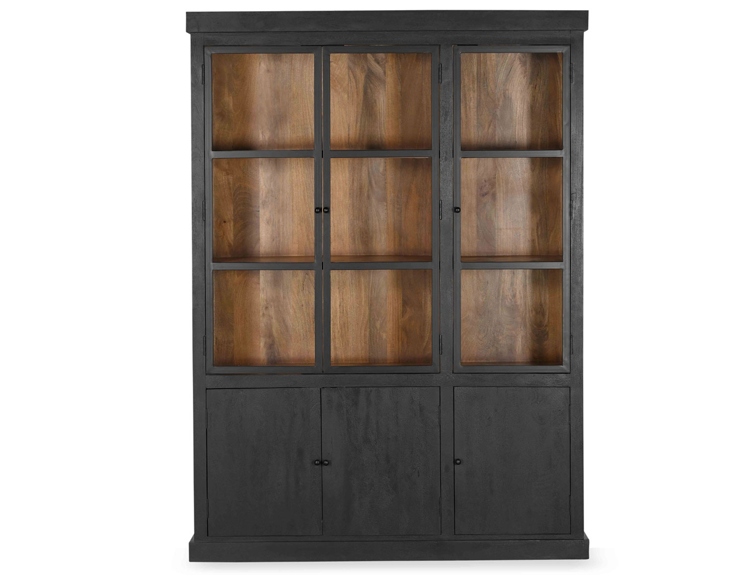 Vitrine Schrank LEON 160 cm Mango Holz