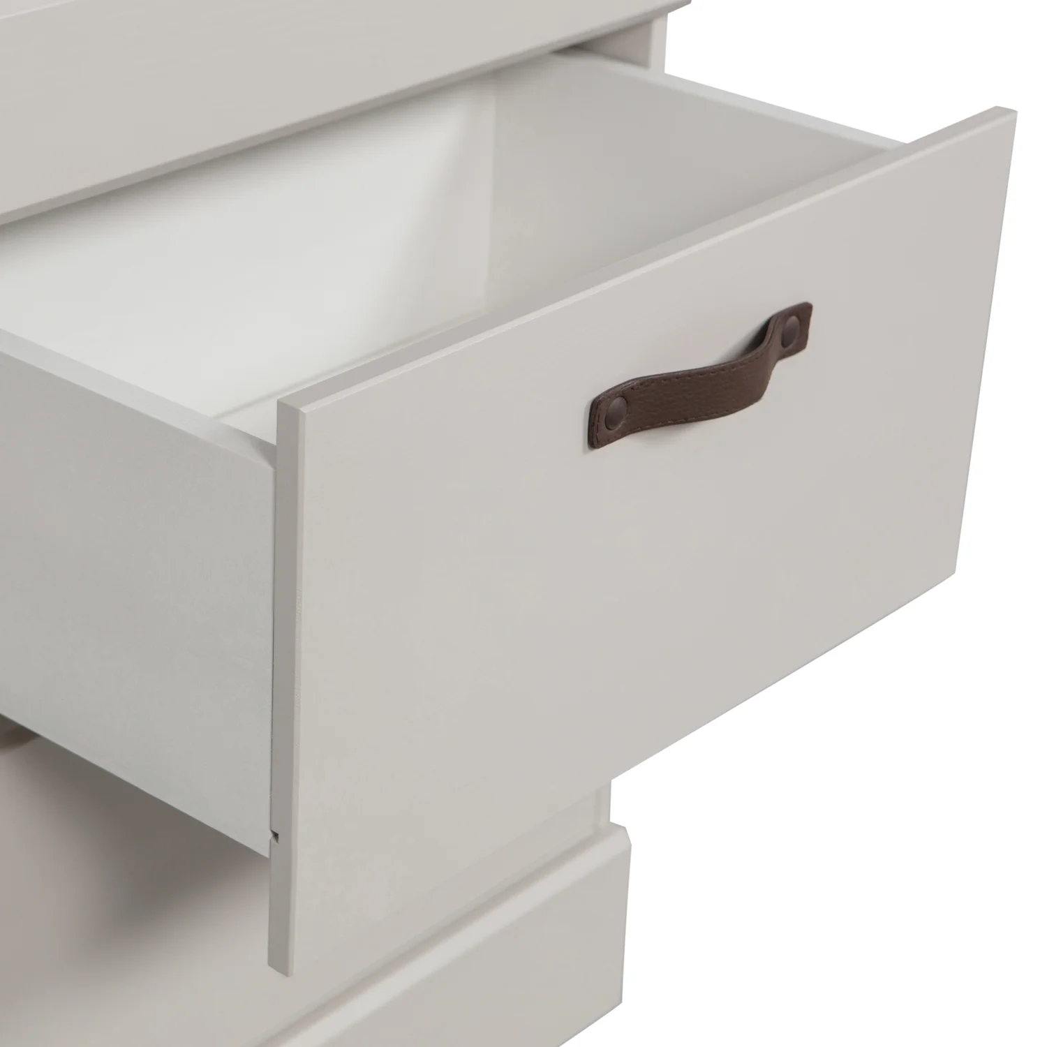 Bücherschrank Schrank BOLD mit 2 Schubladen Kiefernholz schneeweiss