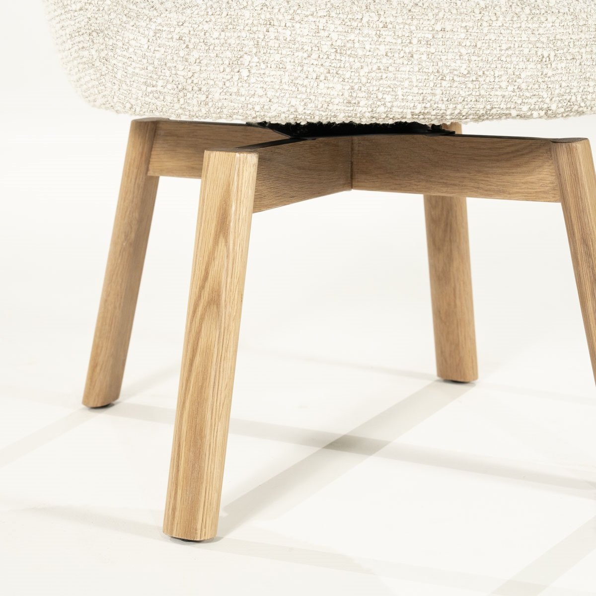 Esszimmerstuhl Livia Drehstuhl Beine Eiche Stoff beige
