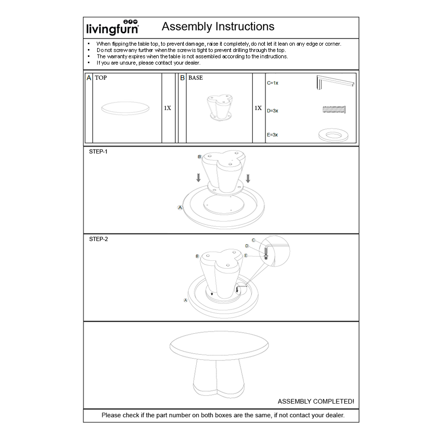 Couchtisch Clubs rund Ø 80 cm MDF Beton cremeweiß 
