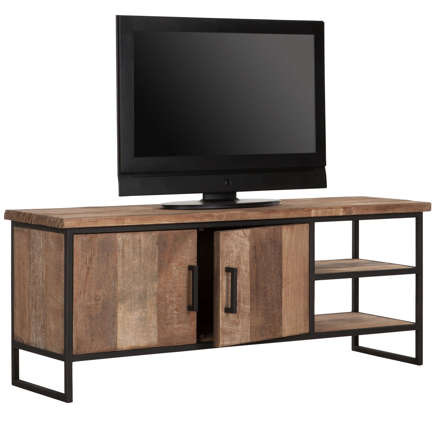 DTP HOME TV-Board 140 cm BEAM No 2 Teak Holz Metall Konsole TV-Rack TV-Möbel