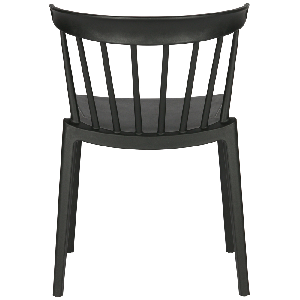 2er Set Gartenstuhl Kunststoff stapelbar BLISS schwarz